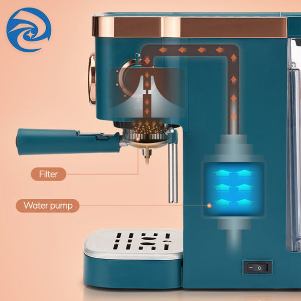 De semi Automatische Machine Kleine Italiaanse 1050W van de Huiskoffie voor Huis met Melk Frother