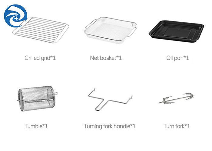 12L de multi Grote Capaciteit van Oven Air Fryer 1600W 12.7qt van de Functiebroodrooster