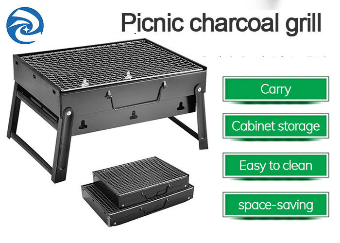 35cm×27cm×20cm Roestvrij staal Draagbare Vouwende BARBECUE