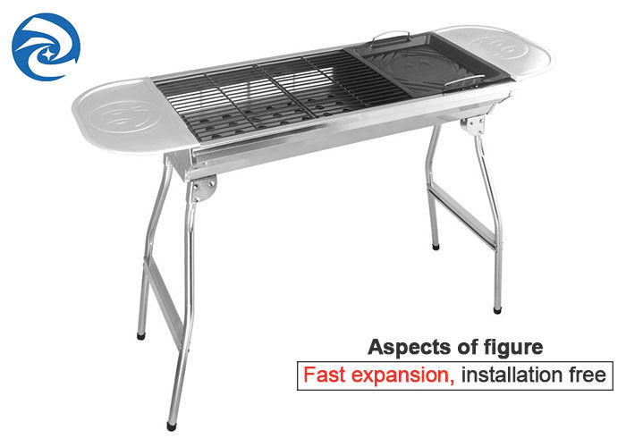 Grill 73x33x71cm van de roestvrij staal Openluchthoutskool het Draagbare Vouwen
